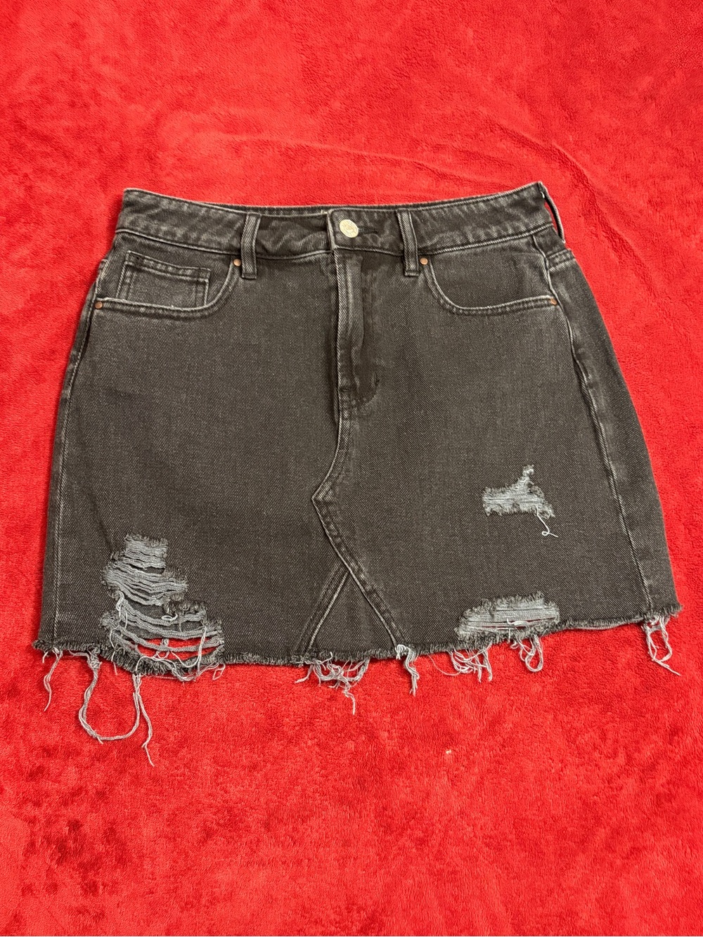 Pacsun Black Denim High Waist Mini Skirt